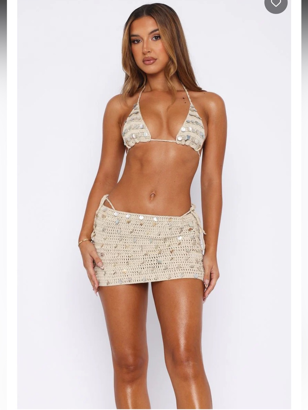White Fox Boutique Hidden Treasures bikini and Neptune shell skirt - Picture 5 of 16